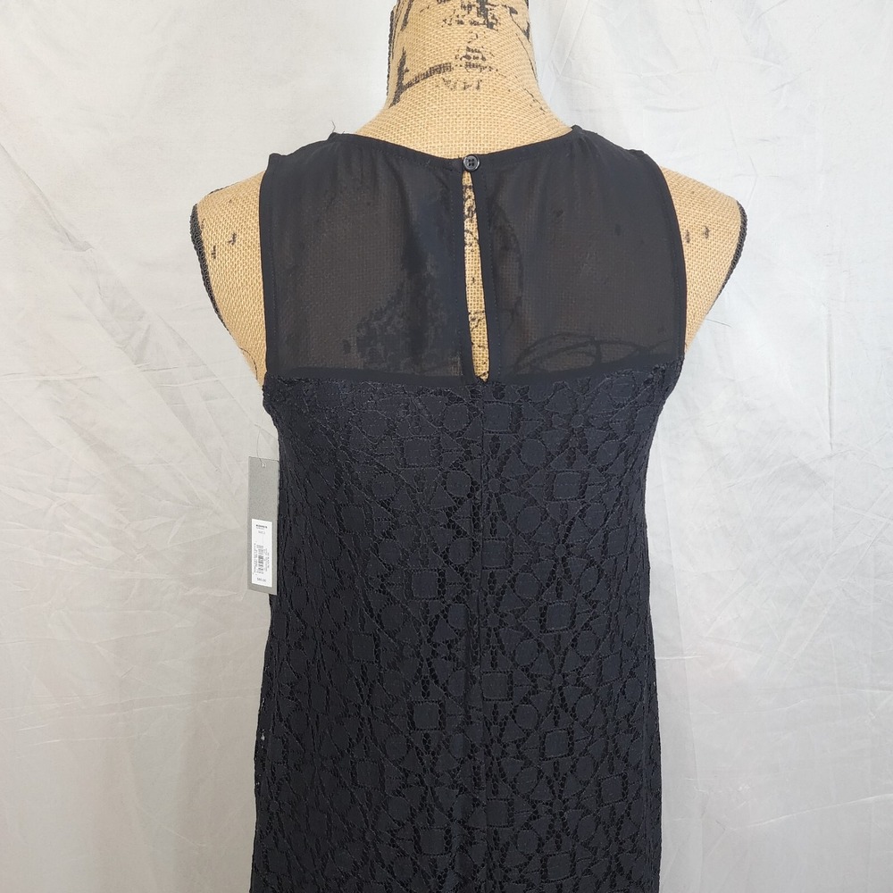 New w/tag APT. 9 Size 2 'Black Tie' Lined Lace Overlay A-line Floral Shift Dress - Picture 6 of 10